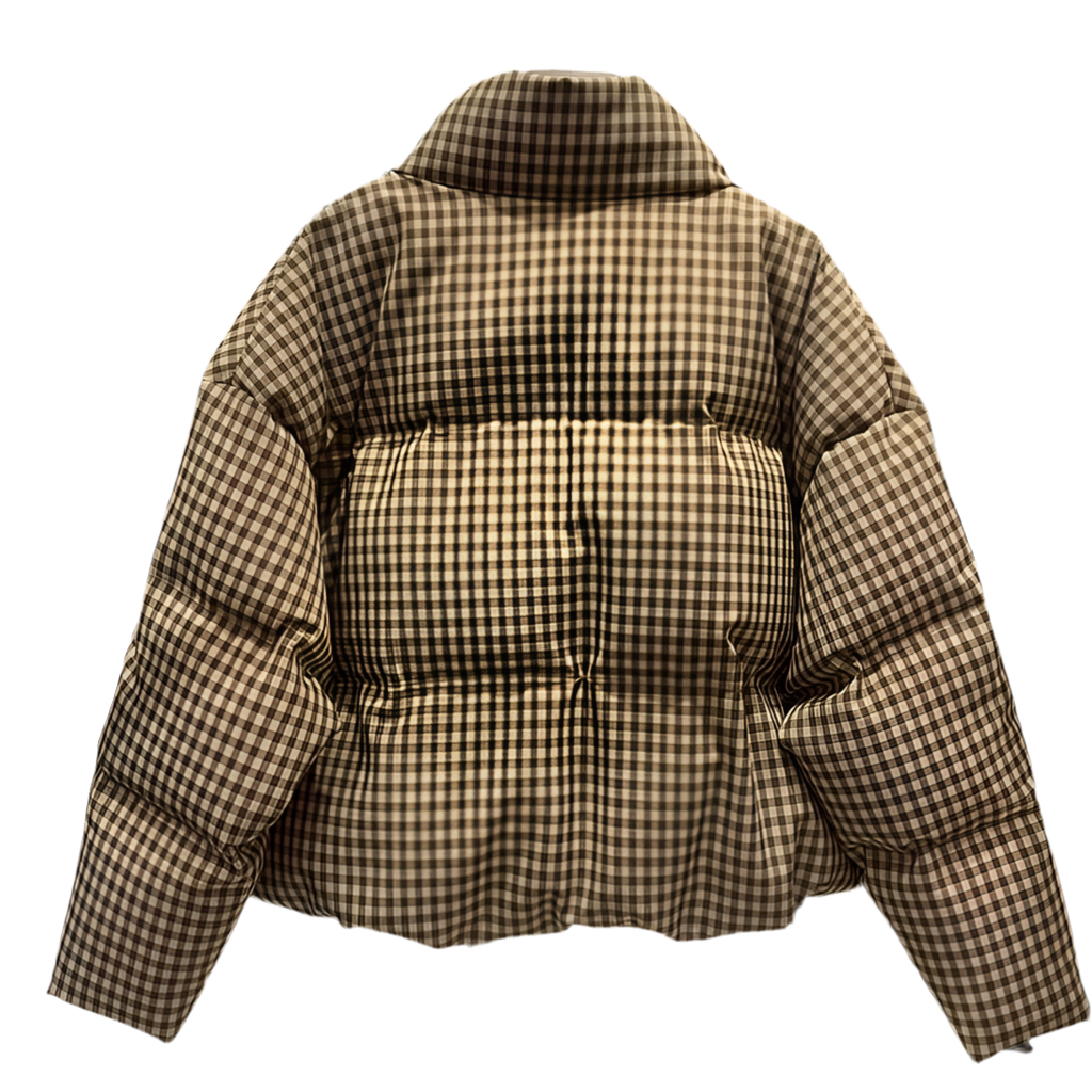 Thickened Puffer Jacket High Waist Cropped Cotton Jacket