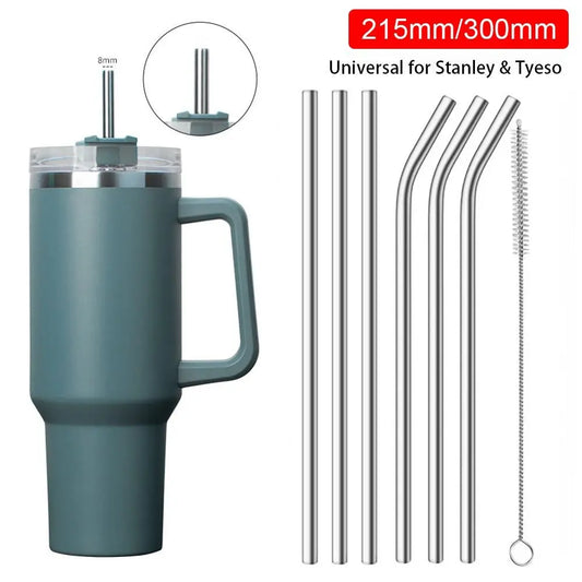 Stainless Steel Straws Straight Bent Straws Vacuum Tumbler Themos Cup Straw for Stanley Tyeso Cup