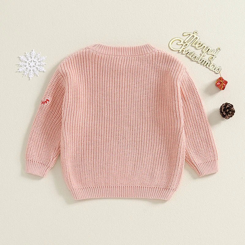 Adorable Reindeer Patterned Holiday Sweater Cozy Knit Pullover Festive Winter Jumper for Baby and Infant Toddler - FashionTech