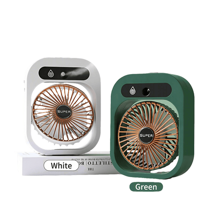 Air Conditioning Fan Desk Misting Fan Air Cooler Cooling USB Rechargeable Humidifier Portable Spray Fan With 3 Wind Speeds Mist Fan For Home - FashionTech