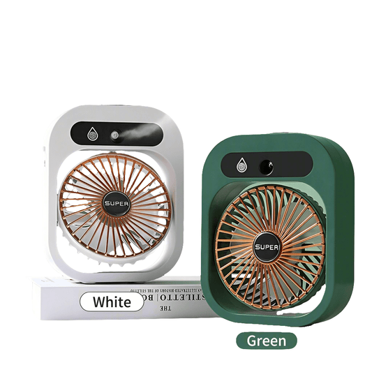 Air Conditioning Fan Desk Misting Fan Air Cooler Cooling USB Rechargeable Humidifier Portable Spray Fan With 3 Wind Speeds Mist Fan For Home - Tech Tready