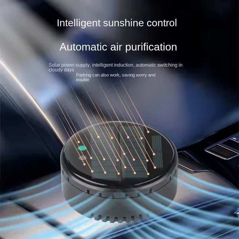 Air purifier for both home and car use solar powered negative ion formaldehyde and odor removal disinfection and purification device - Tech Tready
