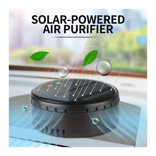 Air purifier for both home and car use solar powered negative ion formaldehyde and odor removal disinfection and purification device - Tech Tready