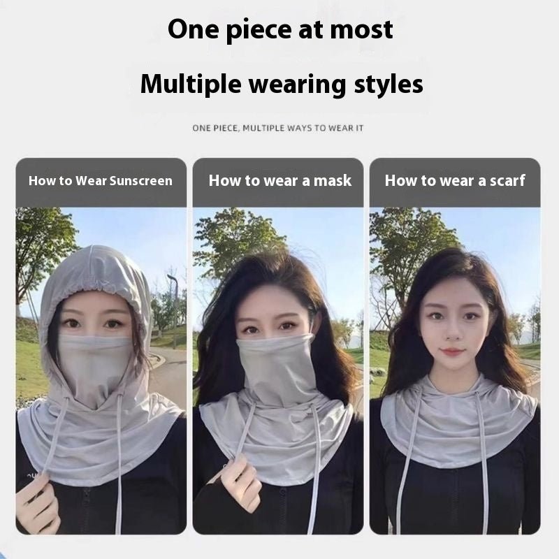 Anti - ultraviolet Outdoor Ice Silk Veil Cover Full Face Sun Mask - Tech Tready