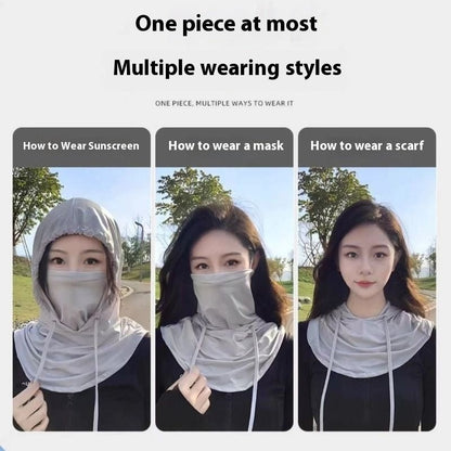 Anti - ultraviolet Outdoor Ice Silk Veil Cover Full Face Sun Mask - Tech Tready