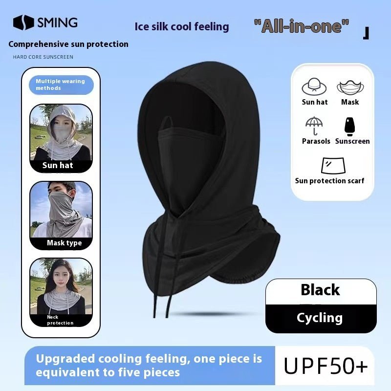 Anti - ultraviolet Outdoor Ice Silk Veil Cover Full Face Sun Mask - Tech Tready