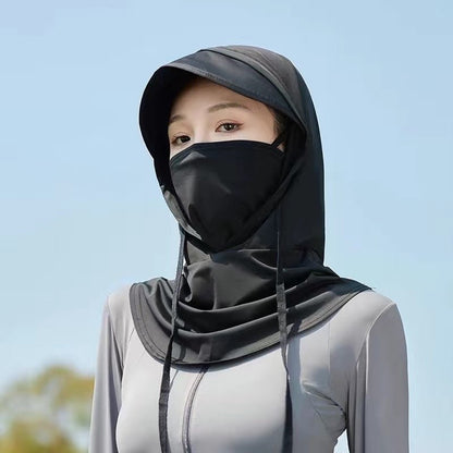 Anti - ultraviolet Outdoor Ice Silk Veil Cover Full Face Sun Mask - Tech Tready