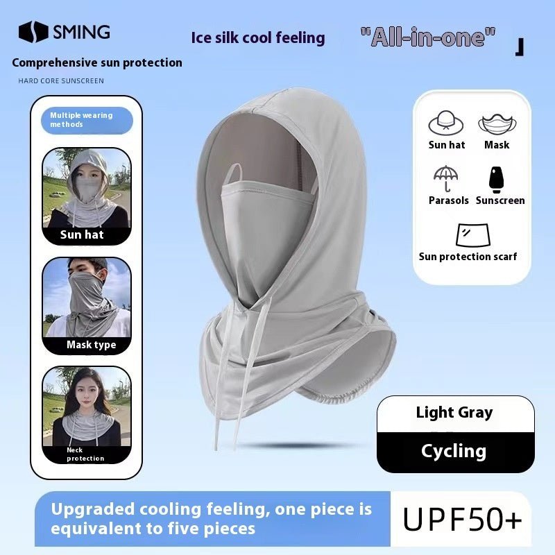Anti - ultraviolet Outdoor Ice Silk Veil Cover Full Face Sun Mask - Tech Tready