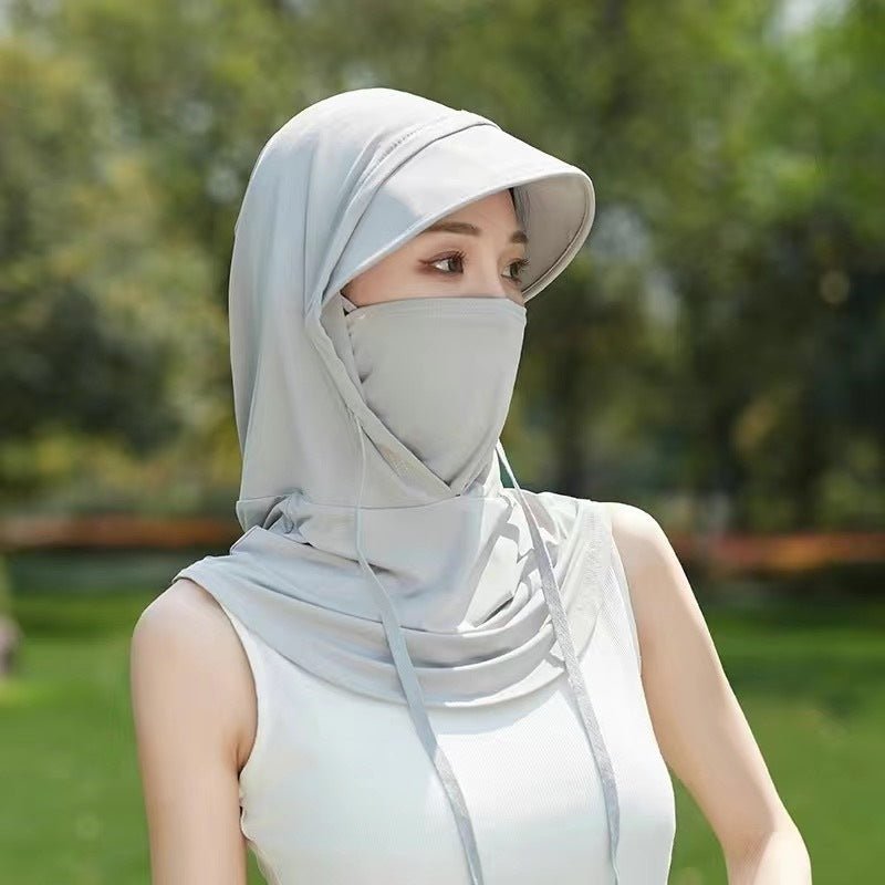 Anti - ultraviolet Outdoor Ice Silk Veil Cover Full Face Sun Mask - Tech Tready