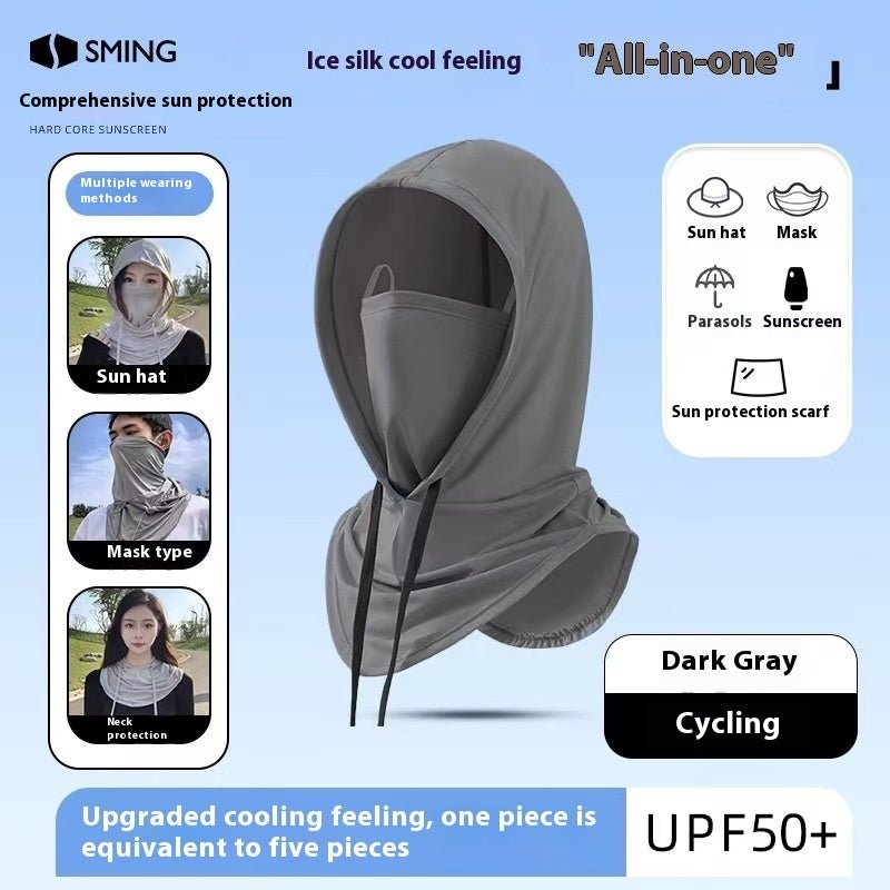 Anti - ultraviolet Outdoor Ice Silk Veil Cover Full Face Sun Mask - Tech Tready