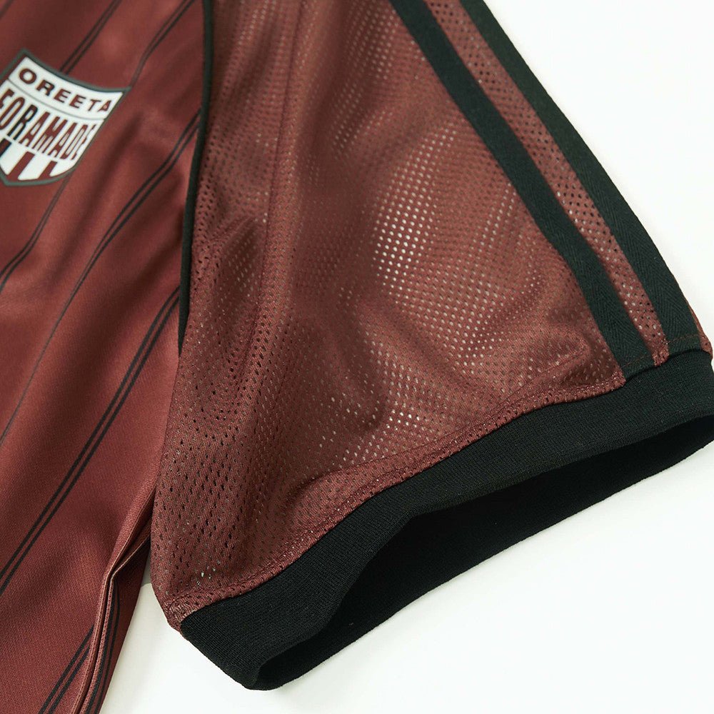 Athletic Short Sleeve T-Shirt Men's Jersey INS European and American Style Thin Breathable Mesh Color Block Vertical Striped Casual Top - FashionTech