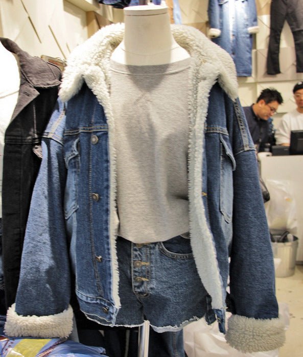 Baggy Lapel denim Jeans jackets - FashionTech
