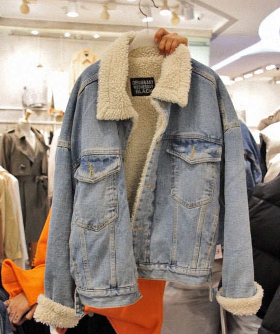 Baggy Lapel denim Jeans jackets - FashionTech