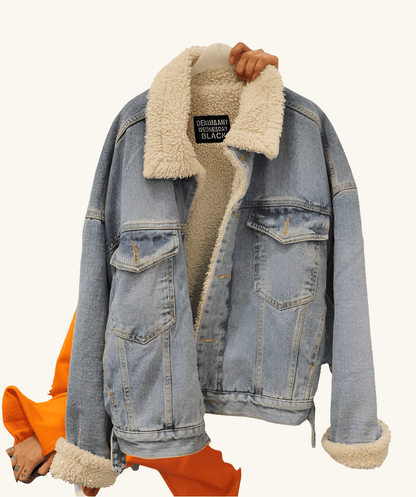 Baggy Lapel denim Jeans jackets - FashionTech