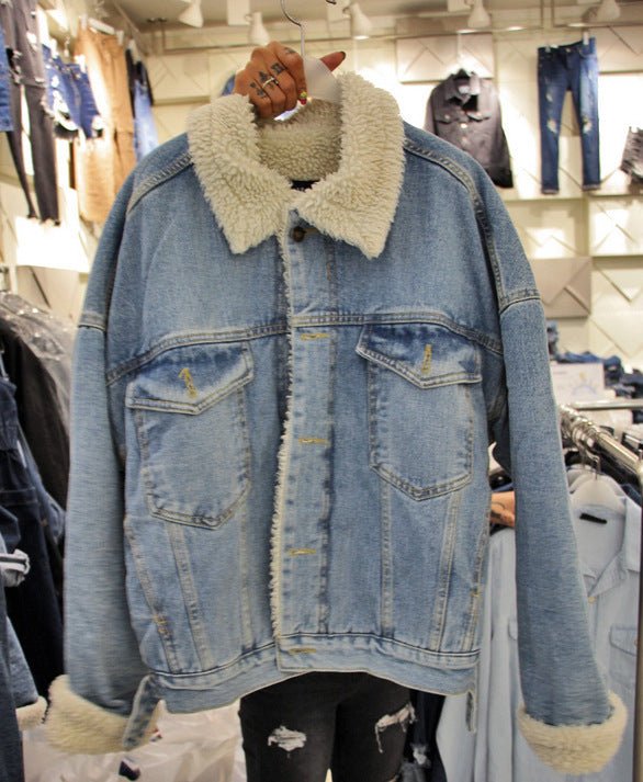 Baggy Lapel denim Jeans jackets - FashionTech