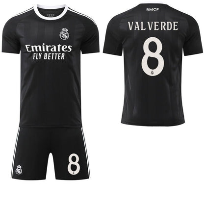 Black jersey Mbappe 7 Vinicius new Real Madrid black training goalkeeper football suit set - FashionTech