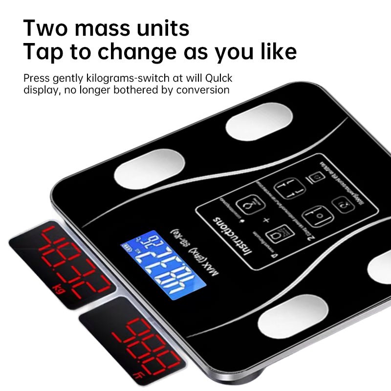 Bluetooth smart scale with app, full - body analysis, high - precision for fitness. - FashionTech