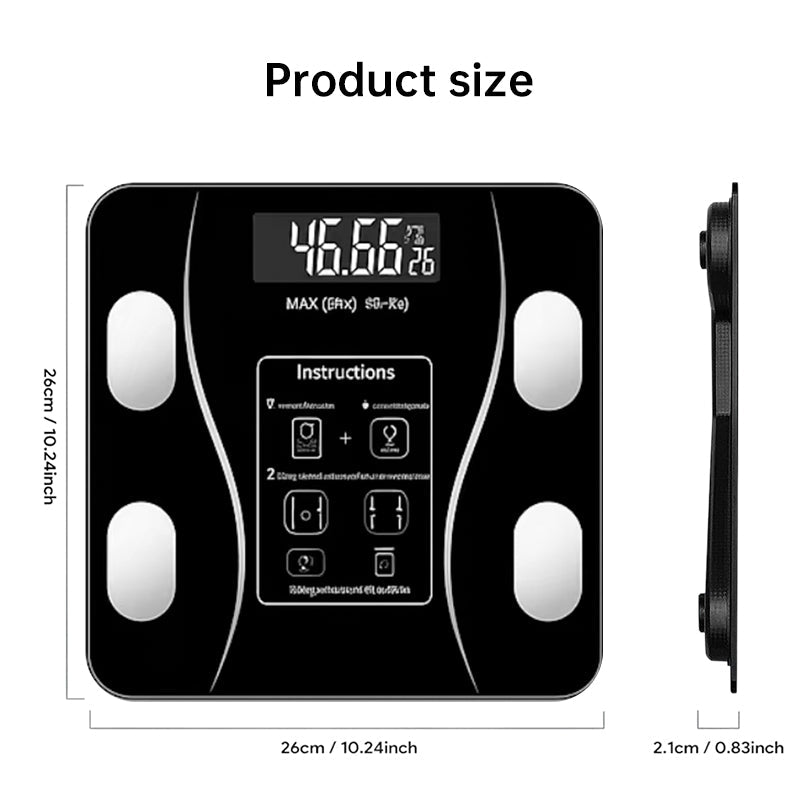 Bluetooth smart scale with app, full - body analysis, high - precision for fitness. - FashionTech