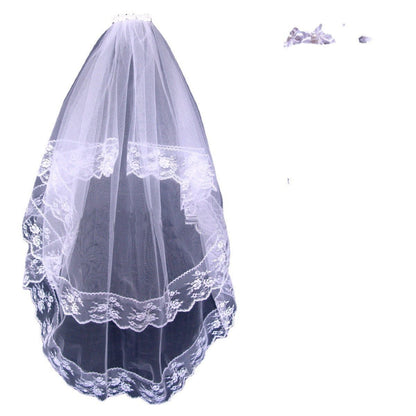 Bridal Veil Double Layer Lace Big Veil - Tech Tready
