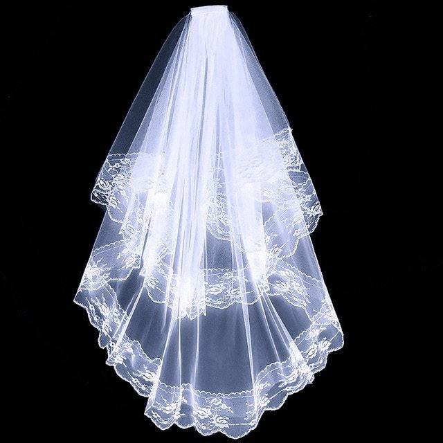 Bridal Veil Double Layer Lace Big Veil - Tech Tready