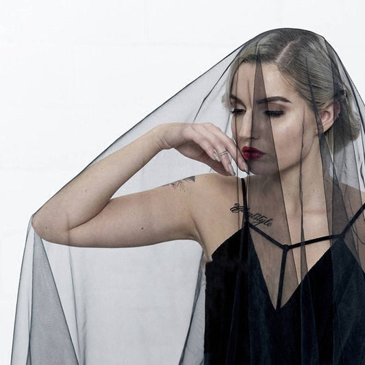 Bride wedding black veil - Tech Tready