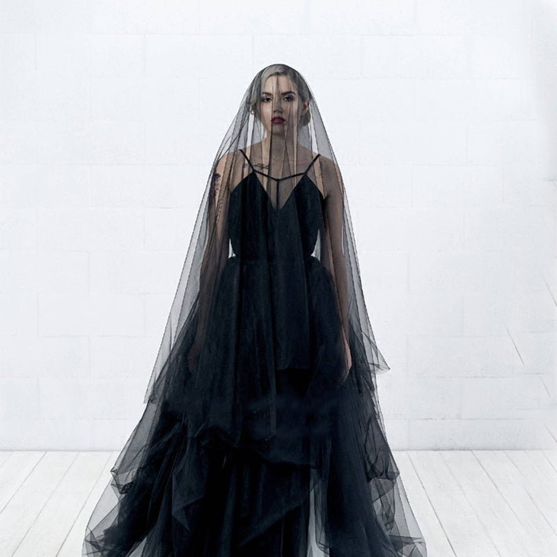 Bride wedding black veil - Tech Tready