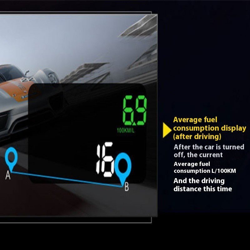 Car Mounted HUD Head Up Display Fuel Consumption Voltage Projector - Tech Tready