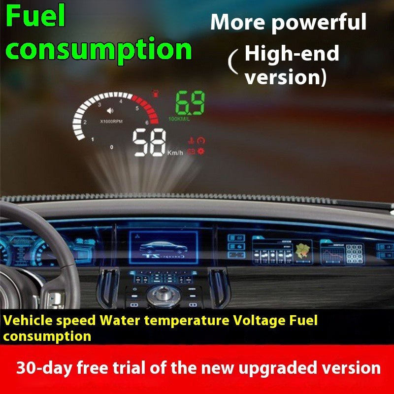 Car Mounted HUD Head Up Display Fuel Consumption Voltage Projector - Tech Tready