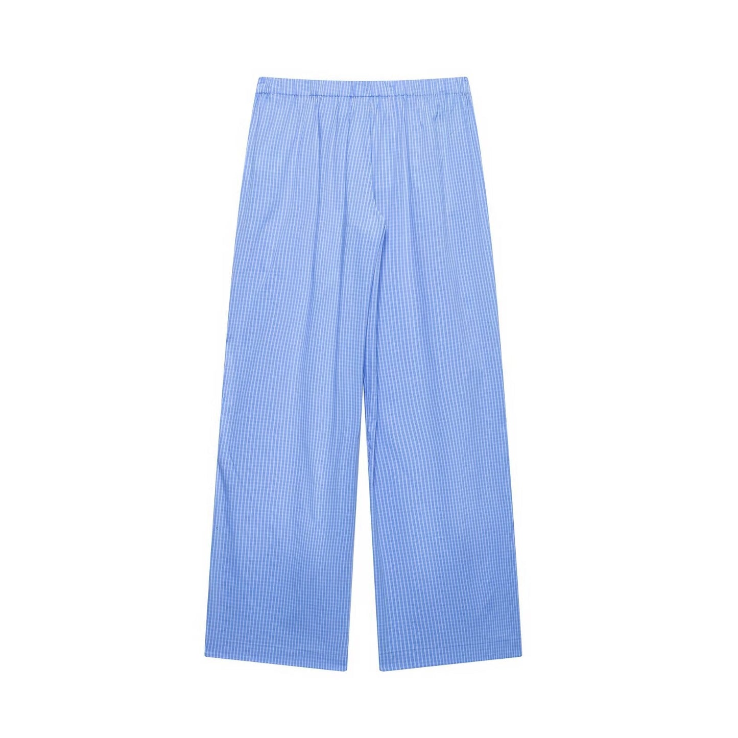 Casual lace checkered pajama style pants for women - FashionTech