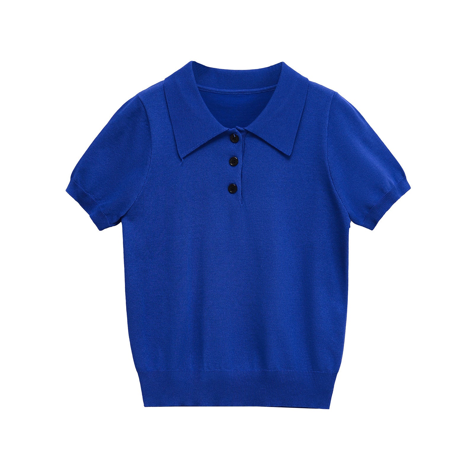 Casual polo shirt collar short sleeved knitted T-shirt - Tech Tready