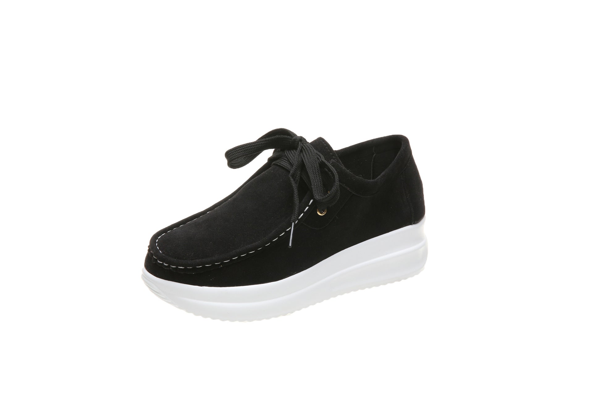 Casual sports single shoe round toe lace up flat bottom comfortable mesh women's shoes - Tech Tready