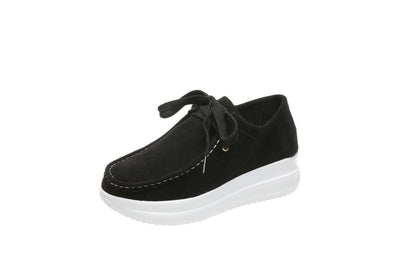 Casual sports single shoe round toe lace up flat bottom comfortable mesh women's shoes - Tech Tready