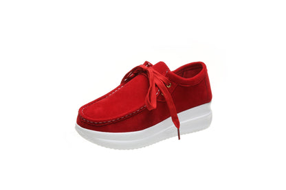 Casual sports single shoe round toe lace up flat bottom comfortable mesh women's shoes - Tech Tready
