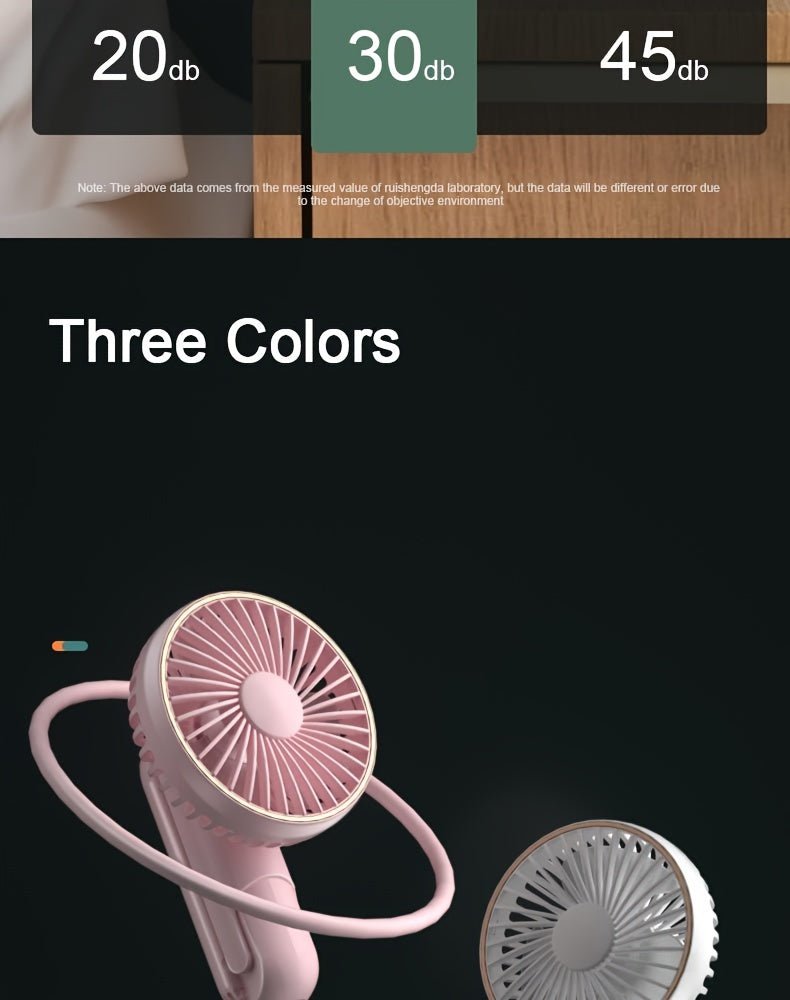 Compact Personal Fan - 5 Speed Settings, Quiet Brushless Motor, Rechargeable 2000mAh Power Bank, Foldable, Portable, Long - Lasting, Small, and Lightweight for Outdoor or Indoor Use - FashionTech