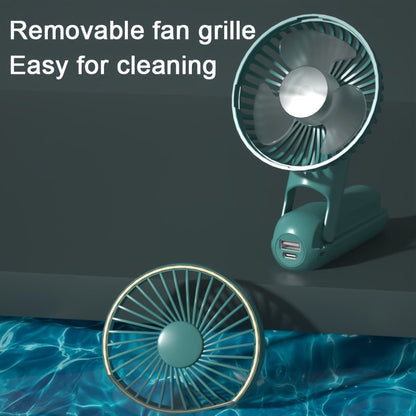 Compact Personal Fan - 5 Speed Settings, Quiet Brushless Motor, Rechargeable 2000mAh Power Bank, Foldable, Portable, Long - Lasting, Small, and Lightweight for Outdoor or Indoor Use - FashionTech