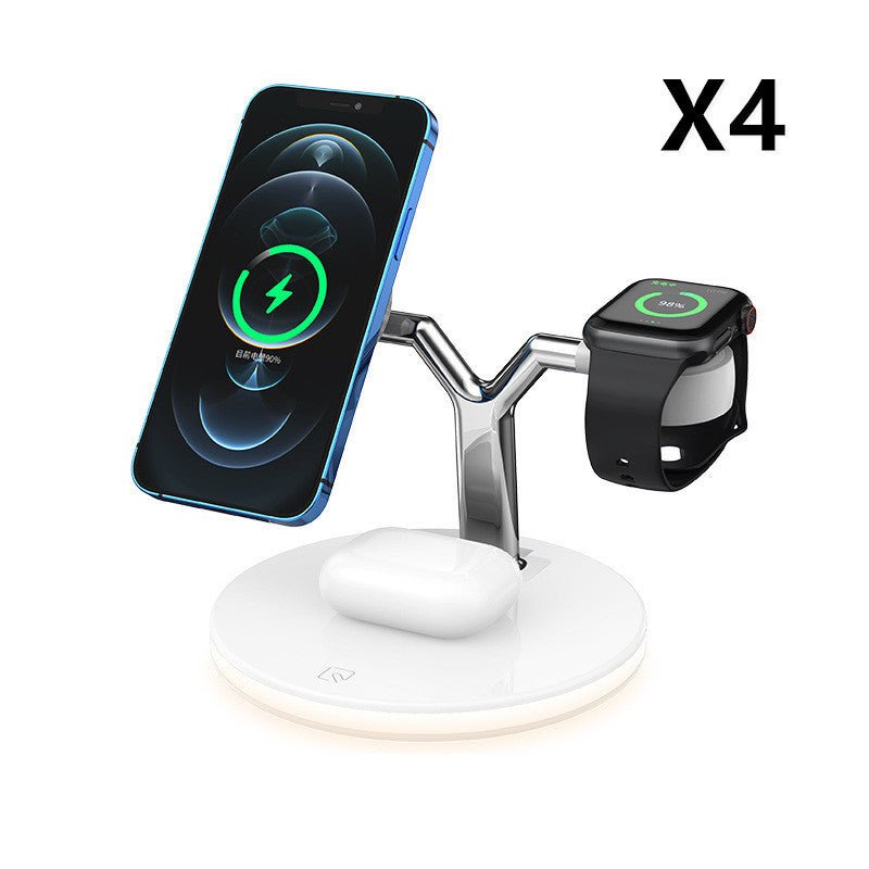 Compatible with Apple, 3 In 1 Magnetic Wireless Charger 15W Fast Charging Station For Magsafe Chargers - Tech Tready