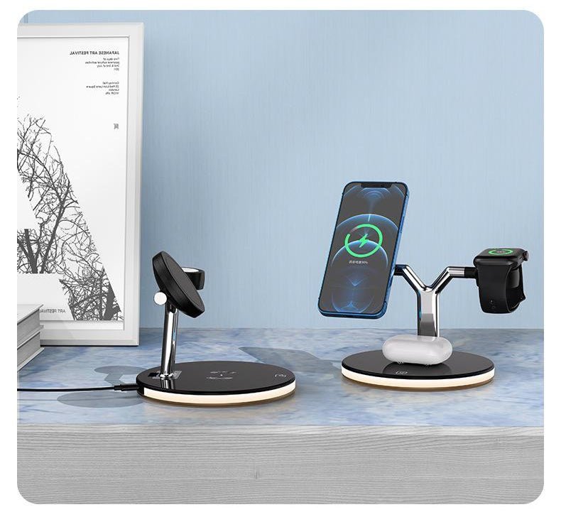 Compatible with Apple, 3 In 1 Magnetic Wireless Charger 15W Fast Charging Station For Magsafe Chargers - Tech Tready
