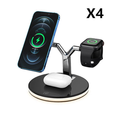 Compatible with Apple, 3 In 1 Magnetic Wireless Charger 15W Fast Charging Station For Magsafe Chargers - Tech Tready