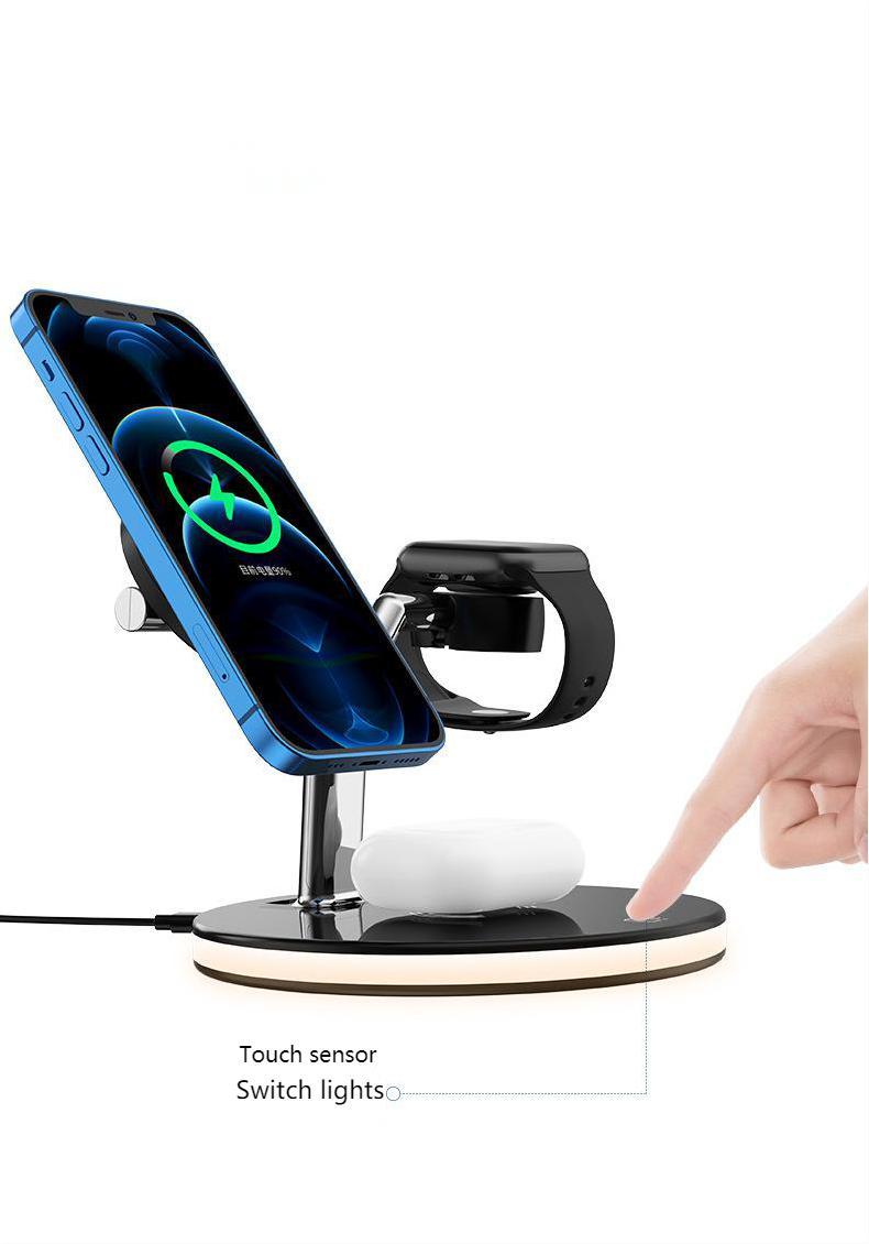 Compatible with Apple, 3 In 1 Magnetic Wireless Charger 15W Fast Charging Station For Magsafe Chargers - Tech Tready