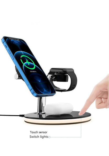 Compatible with Apple, 3 In 1 Magnetic Wireless Charger 15W Fast Charging Station For Magsafe Chargers - Tech Tready
