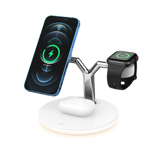 Compatible with Apple, 3 In 1 Magnetic Wireless Charger 15W Fast Charging Station For Magsafe Chargers - Tech Tready