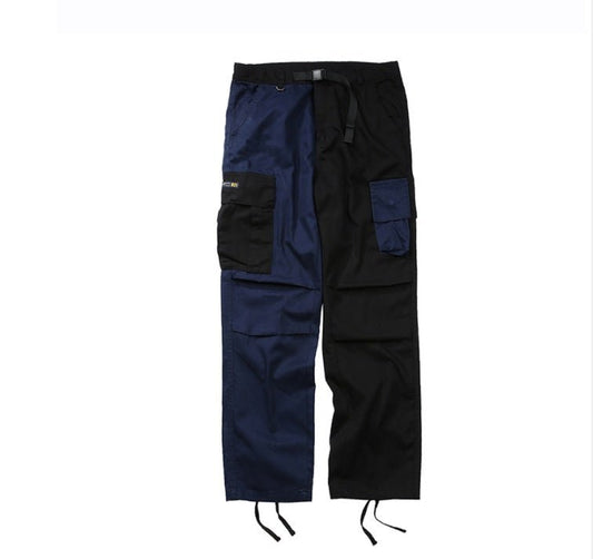 Contrasting color big pocket cargo pants - FashionTech