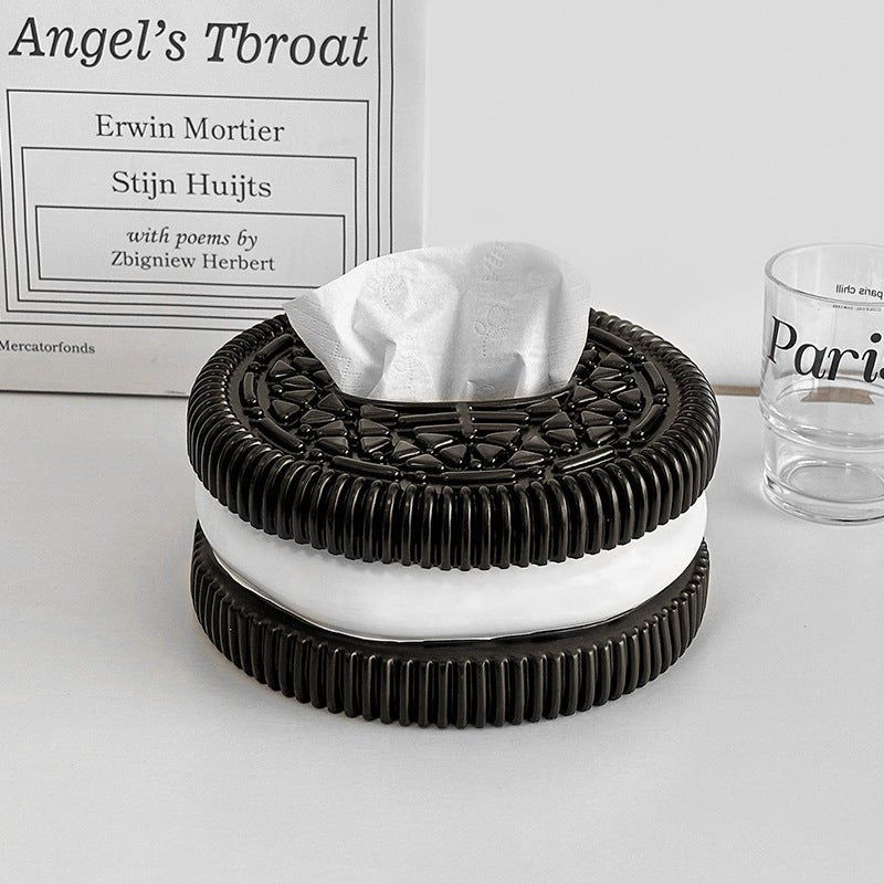 Creative and minimalist Oreo paper box home living room bedroom desktop high - end sense tissue box decorative accessories, ornaments - Tech Tready