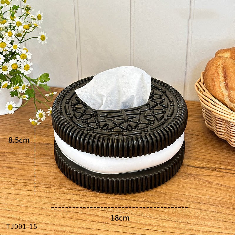 Creative and minimalist Oreo paper box home living room bedroom desktop high - end sense tissue box decorative accessories, ornaments - Tech Tready