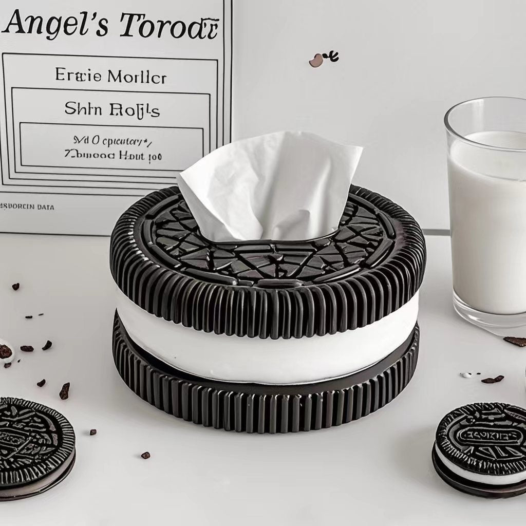 Creative and minimalist Oreo paper box home living room bedroom desktop high - end sense tissue box decorative accessories, ornaments - Tech Tready