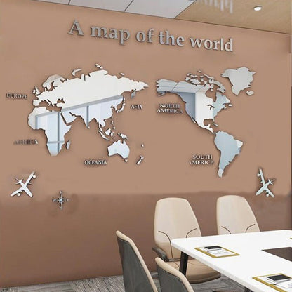 Creative Home Background Wall Stickers Acrylic 3D Wall Stickers Living Room TV Background M70 - Map - Tech Tready
