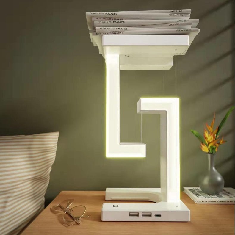 Creative Smartphone Wireless Charging Suspension Table Lamp Balance Lamp Floating For Home Bedroom - Tech Tready