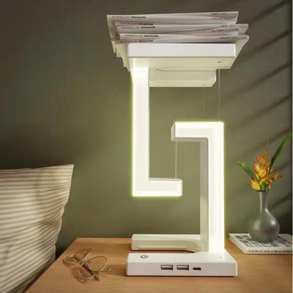 Creative Smartphone Wireless Charging Suspension Table Lamp Balance Lamp Floating For Home Bedroom - Tech Tready