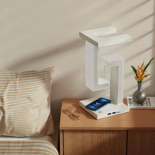 Creative Smartphone Wireless Charging Suspension Table Lamp Balance Lamp Floating For Home Bedroom - Tech Tready