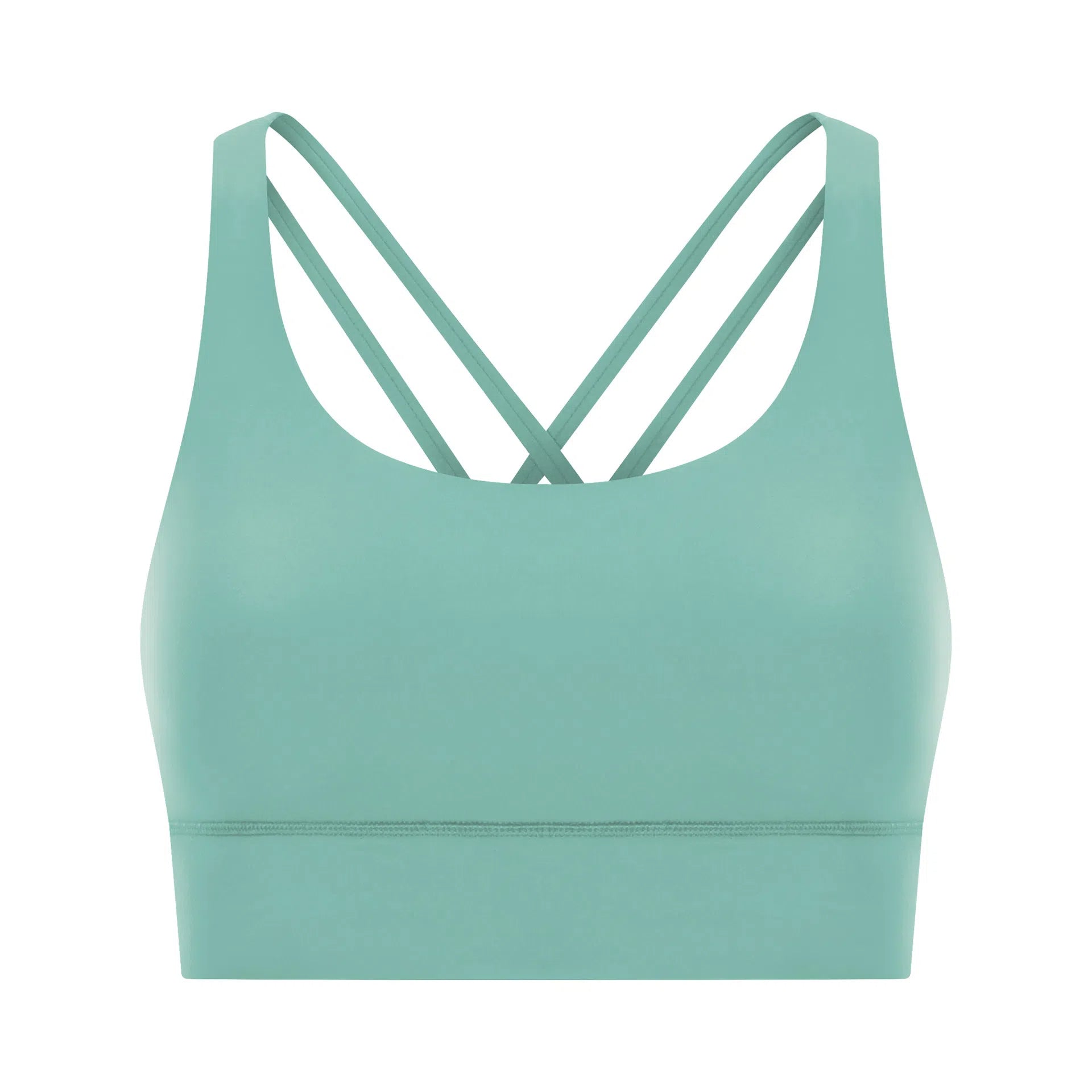 Cross back yoga bra brushed bare high - strength shock - absorbing gathering sports vest for women - Tech Tready